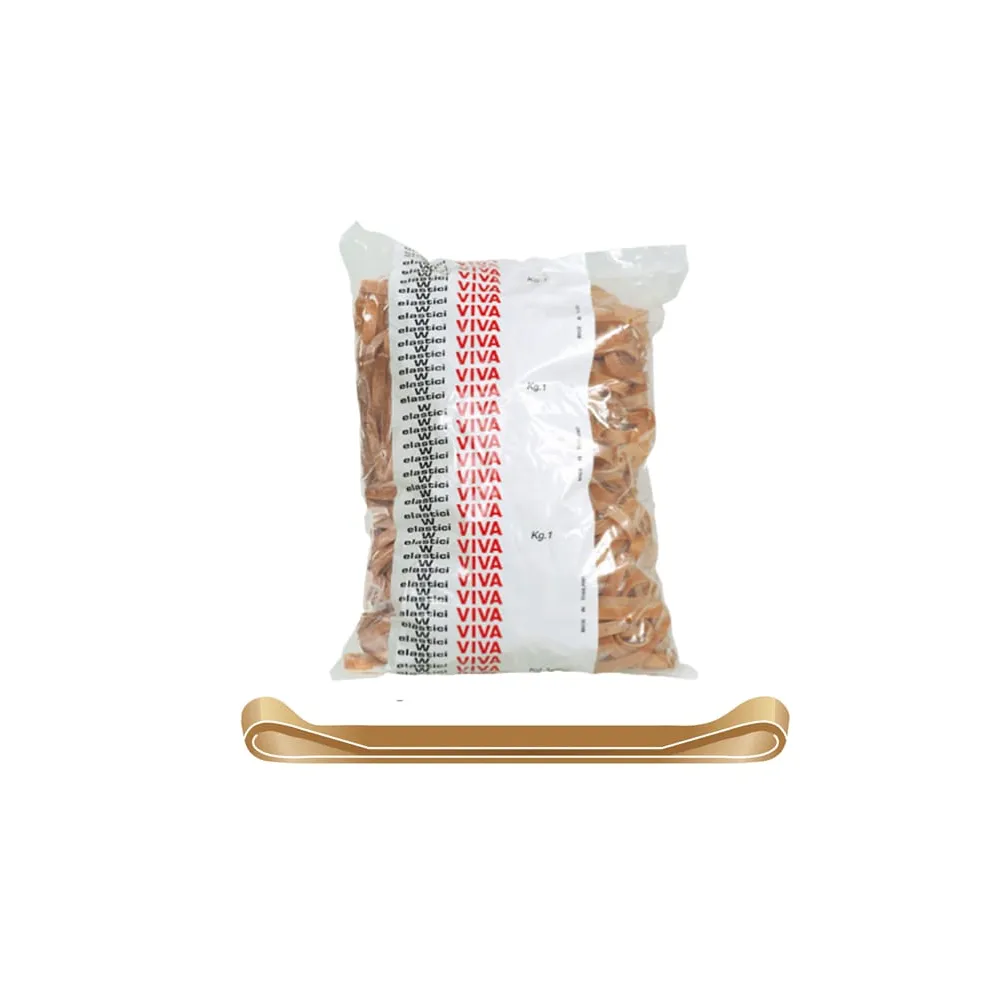 Elastici fettuccia - diametro 10 x 0,5 cm - 1 kg - caucciÃ¹ - avana - Viva