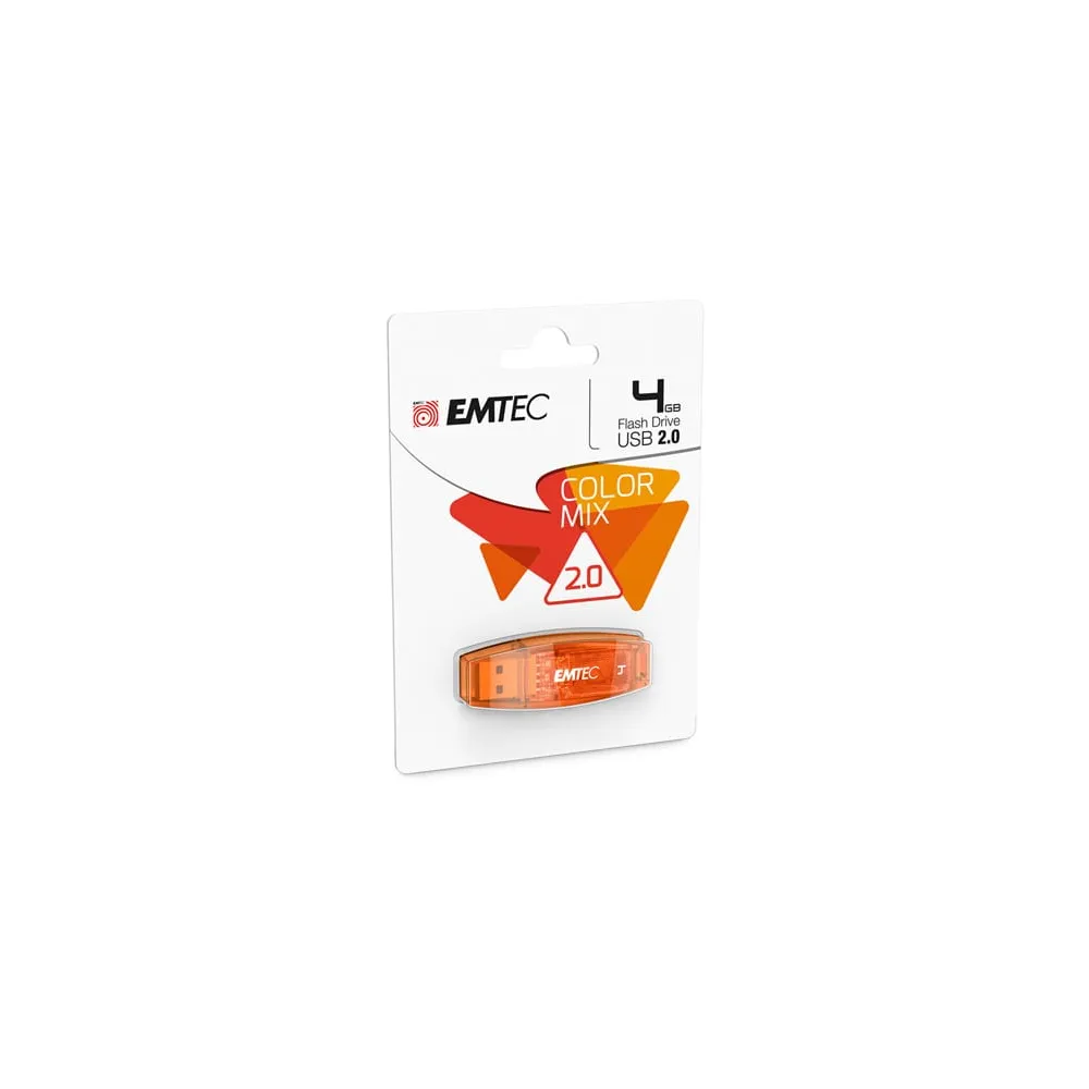 Emtec - Memoria Usb 2.0 - Arancione - ECMMD4GC410 - 4GB