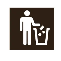 Etichetta adesiva raccolta differenziata - con icona "GENERICO" - 120 x 130 mm - vinile - bianco opaco - Medial