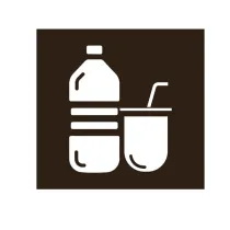 Etichetta adesiva raccolta differenziata - con icona "PLASTICA" - 120 x 130 mm - vinile - bianco opaco - Medial