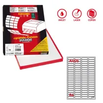 Etichette adesive A/405 - in carta - permanenti - 46 x 11,1 mm - 84 et/fg - 100 fogli - bianco - angoli tondi - Markin