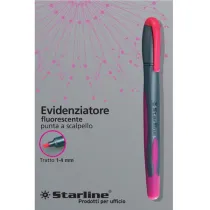 Evidenziatore a penna - punta scalpello - tratto da 1,0-4,0mm - fucsia - Starline