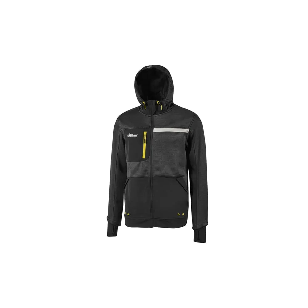 Felpa Galaxy - taglia XL - nero/giallo - U-Power