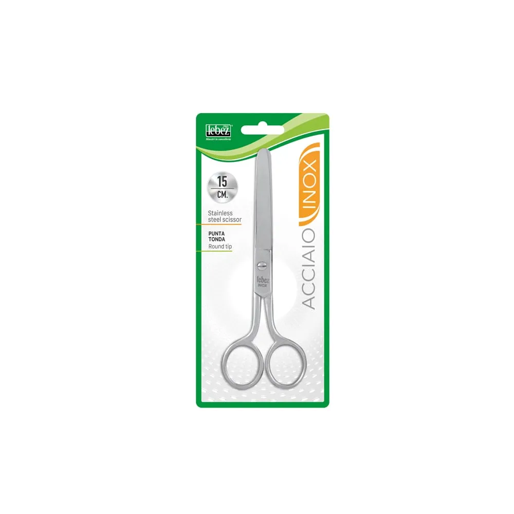 Forbice 056 - punta tonda - 15 cm - acciaio inox - Lebez