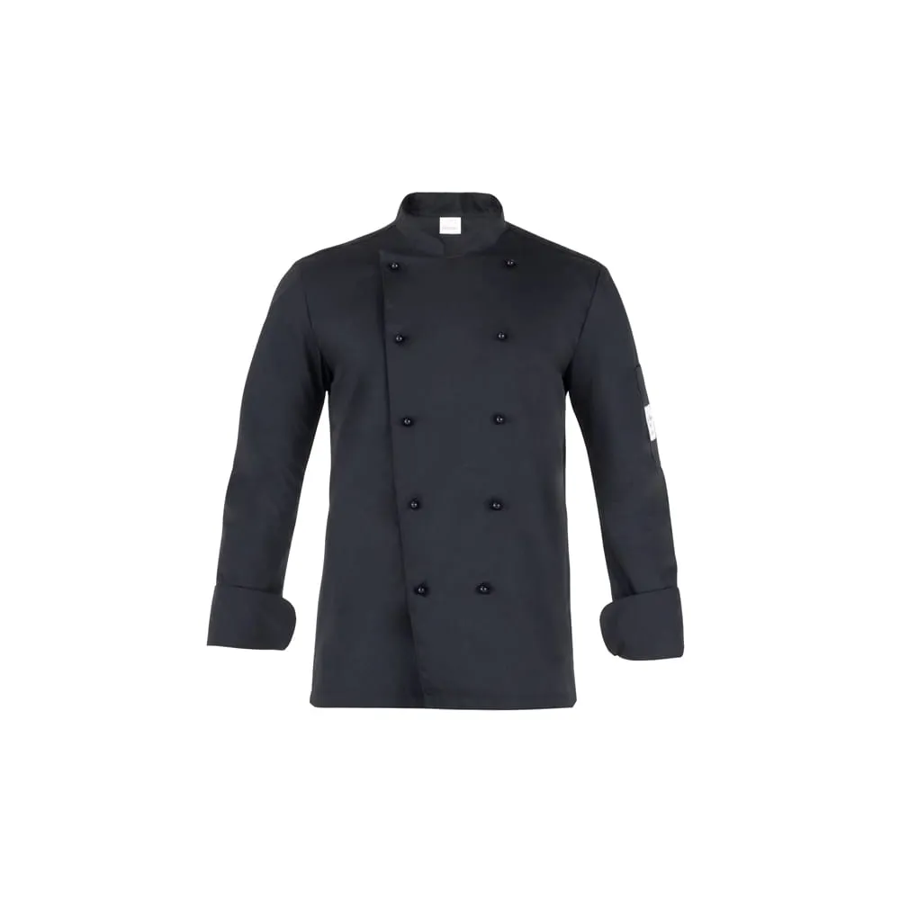 Giacca cuoco Adriano - da uomo - manica lunga - taglia XL - nero - Giblor's