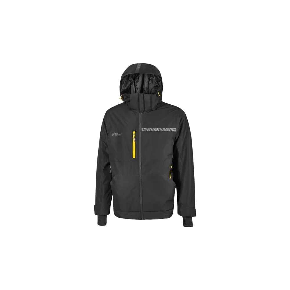 Giacca Wink - idrorepellente - taglia XL - nero/giallo - U-Power