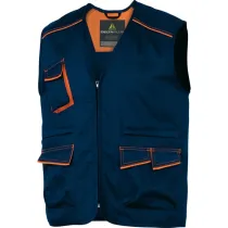 Gilet da lavoro Panostyle M6GIL - sargia/poliestere/cotone - taglia XL - blu/arancio - Deltaplus