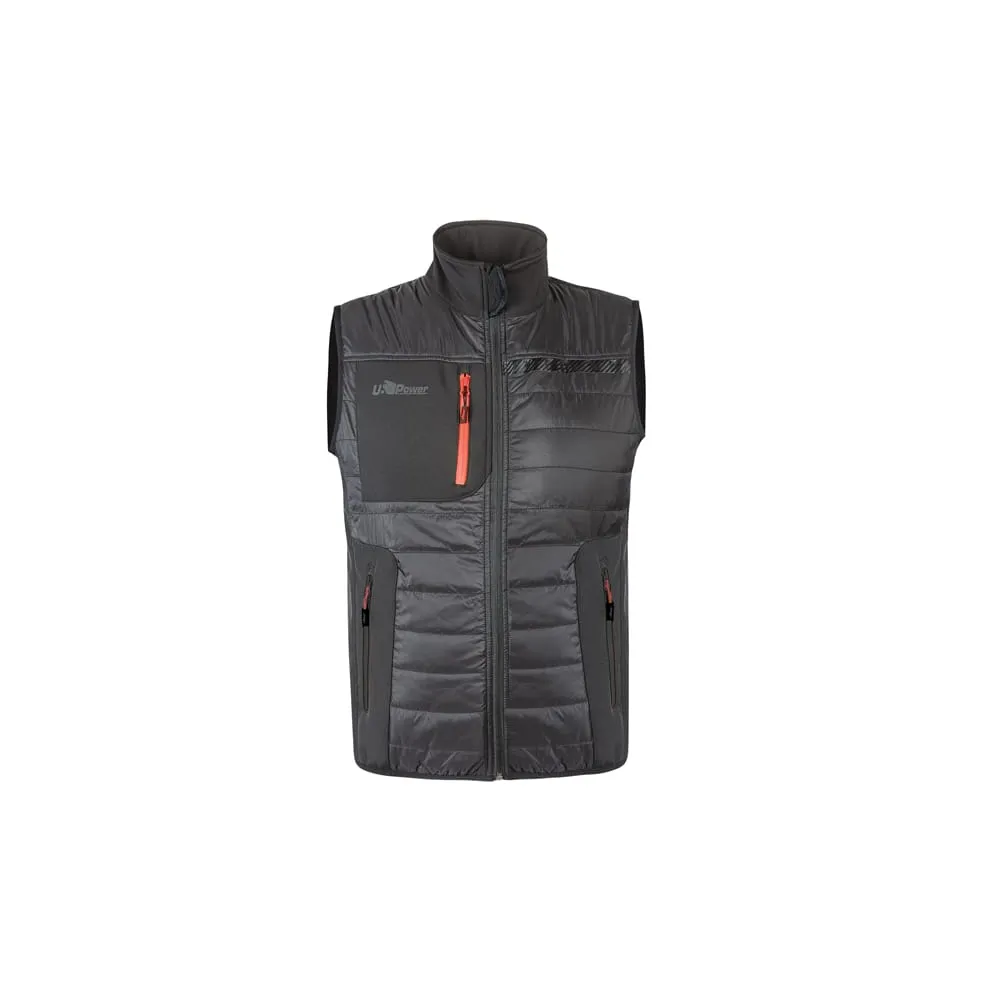 Gilet Wall - taglia M - PL - grigio/arancio - U-Power