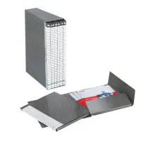 Gruppo Delso Line - 25 x 32 cm - 6 cartelle 2 lembi - con custodia - dorso 1,5 cm - grigio - Esselte