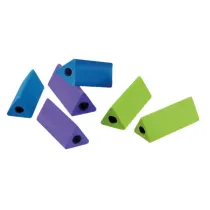 Impugnatura per matite - triangolare - gomma - colori assoertiti - Ikona+ - conf. 6 pezzi