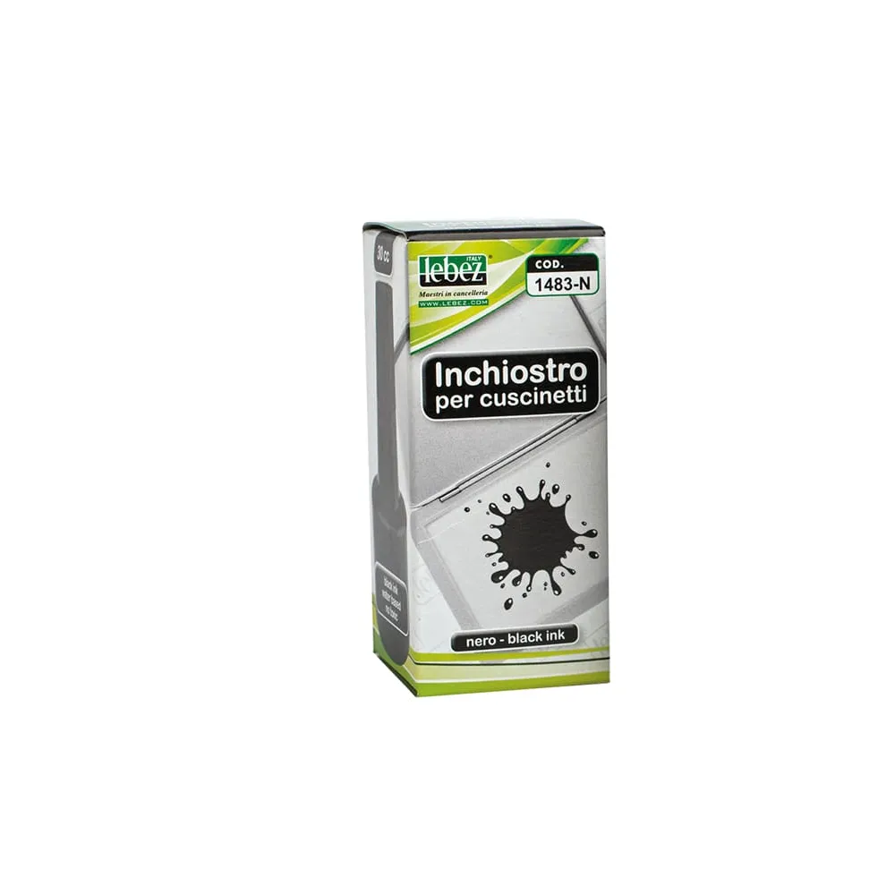 Inchiostro per cuscinetti - 30 ml - senza olio - nero - Lebez