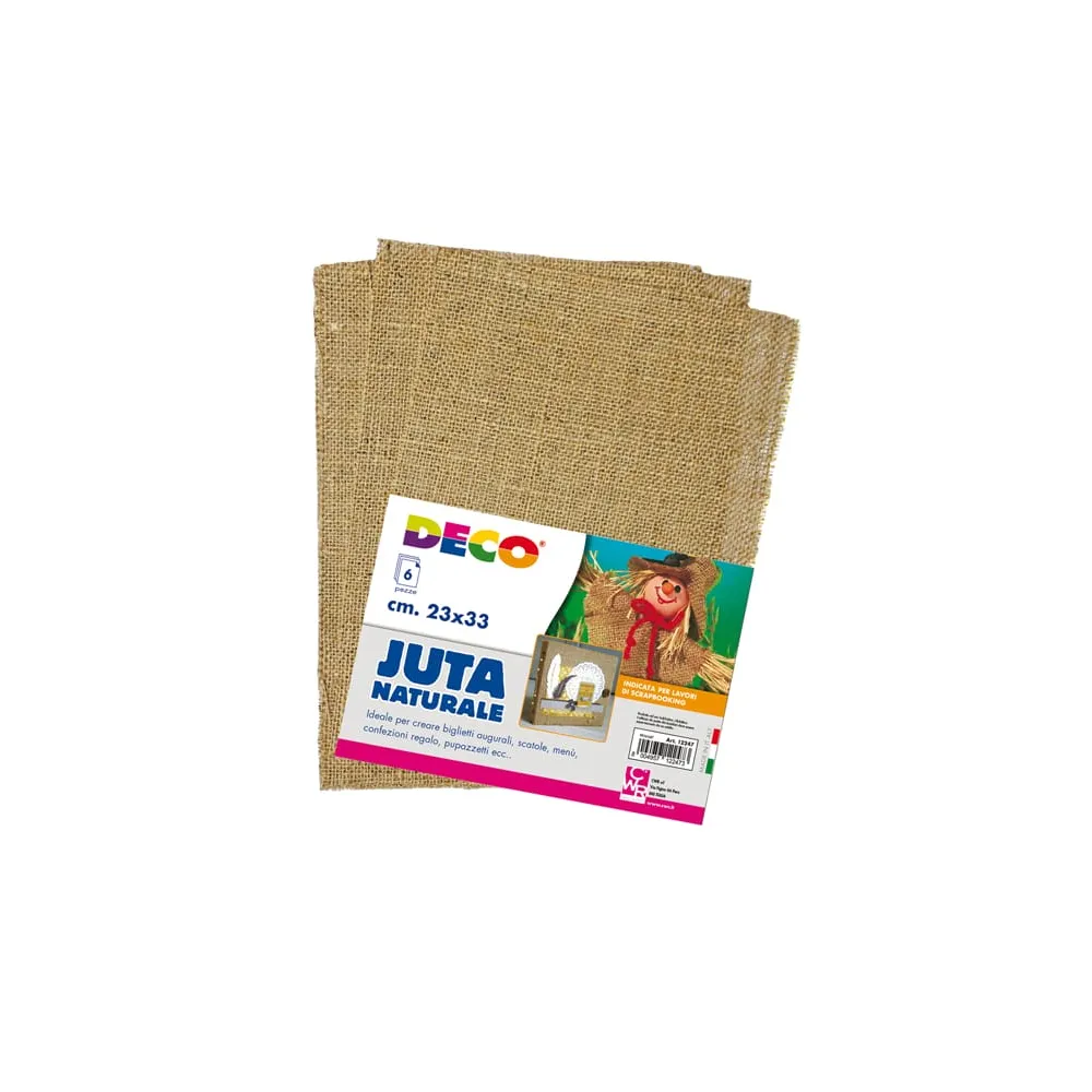 Juta naturale - 23 x 33 cm - Deco - conf. 6 pezzi