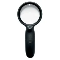 Lente di ingrandimento 1137 - diametro 7,5 cm - con led - nero - Lebez