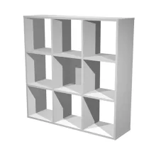 Libreria casellario Rainbow - 9 caselle - 104,1x29,2x103,9 cm - grigio alluminio