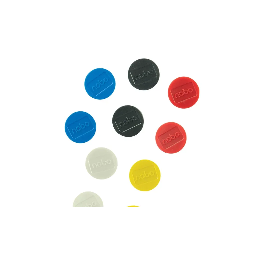 Magneti - diametro 3,8 cm - colori assortiti - Nobo - conf. 10 pezzi