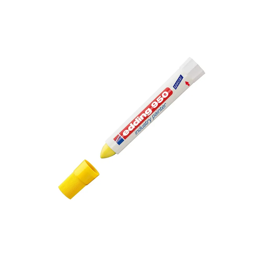 Marcatore a cera 950 - punta tonda - 10 mm - giallo - Edding