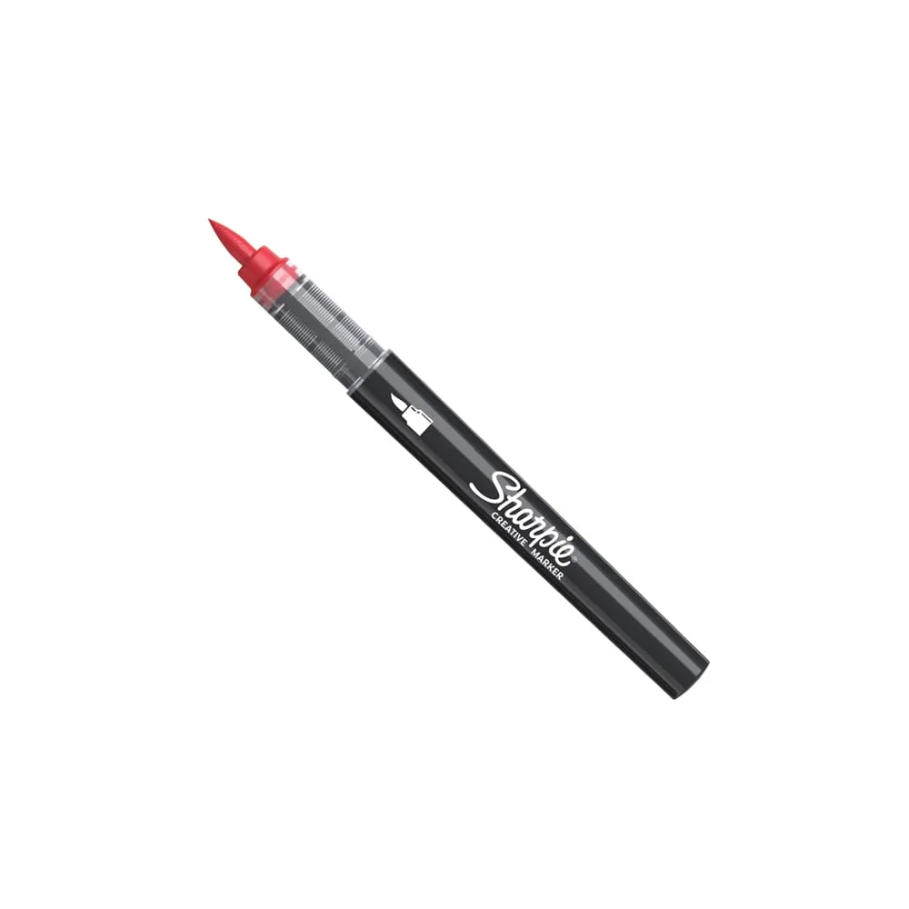 Marcatore acrilico - punta pennello - rosso - Sharpie