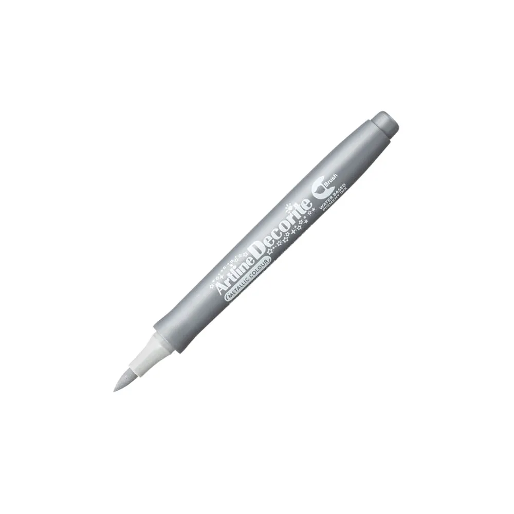 Marcatore Decorite - punta pennello - argento - Artline