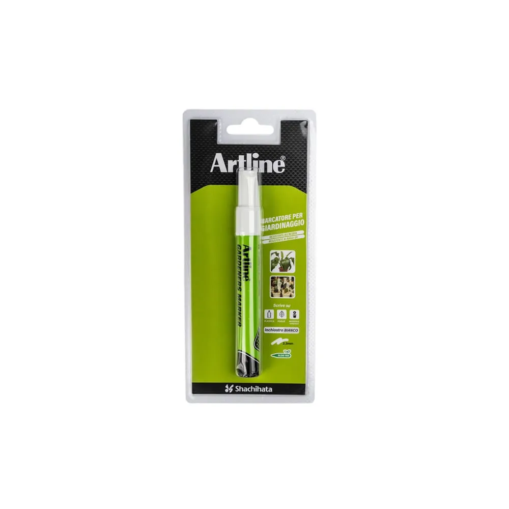 Marcatore permanente - per giardinaggio - punta tonda 2,3 mm - bianco - Artline