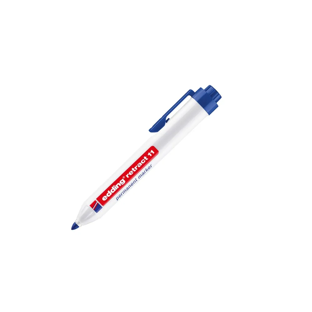 Marcatore permanente a scatto 11 - punta tonda - da 1,5 a 3 mm - blu - Edding
