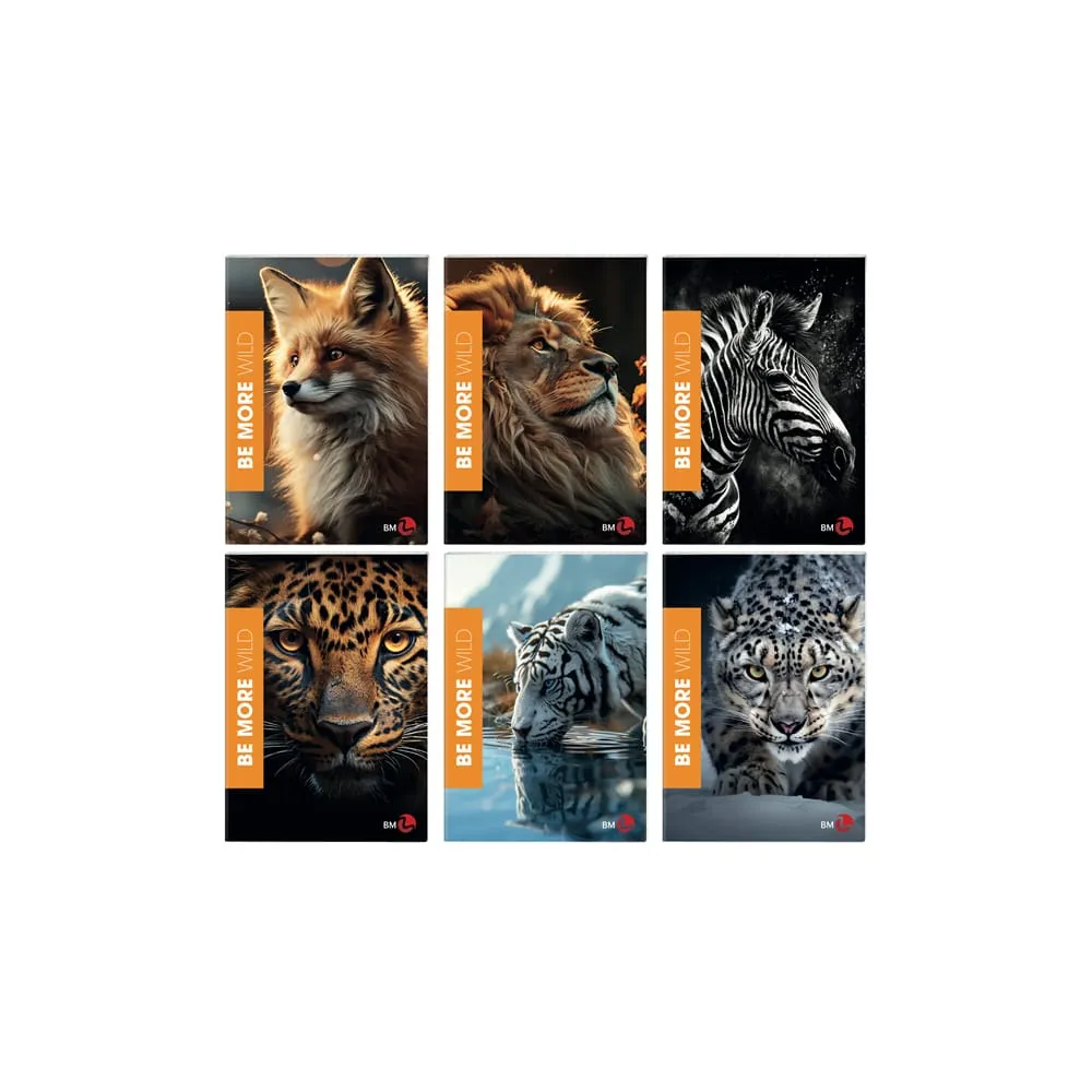 Maxiquaderno Be More Wild - A4 - 1 rigo - 36+2 fogli - 100 gr - BM
