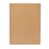 Maxiquaderno Ecoqua original - A4 - 90 gr - 1 rigo - 70 fogli - bruno - spiralato - Fabriano