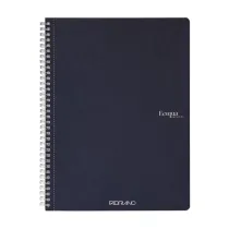 Maxiquaderno Ecoqua original - A4 - 90gr - 5mm - 70 fogli - blu scuro - spiralato - Fabriano