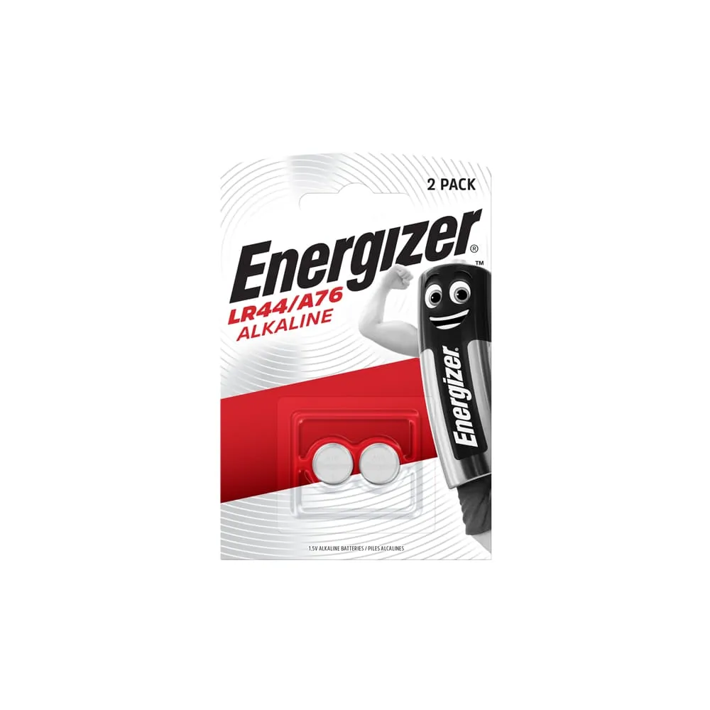 Micropila LR44 - 1,5V - a pastiglia - alcalina - A76 - Energizer - blister 2 pezzi