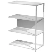 Modulo aggiuntivo per libreria Modular - 90 x 44 x 122 cm - struttura metal bianco - bianco