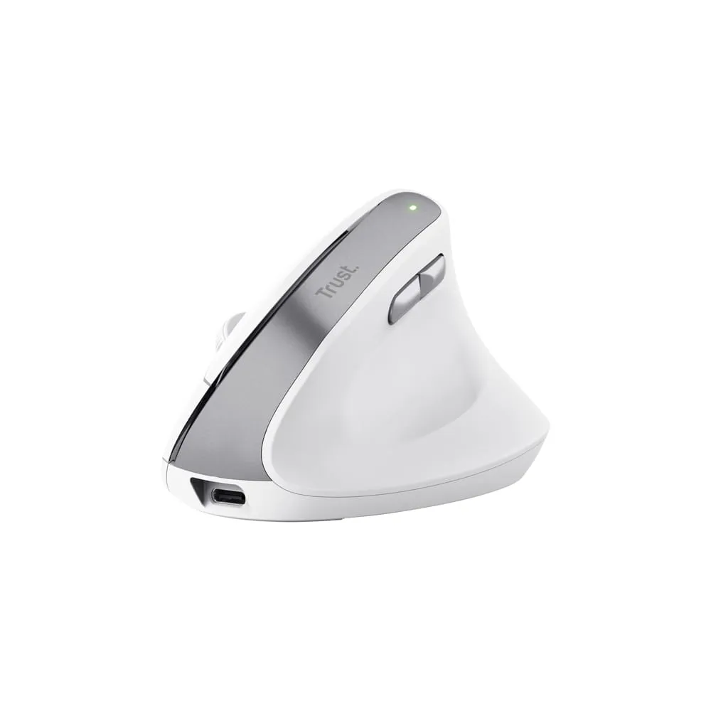 Mouse Ergonomico Bayo II wireless - bianco - Trust