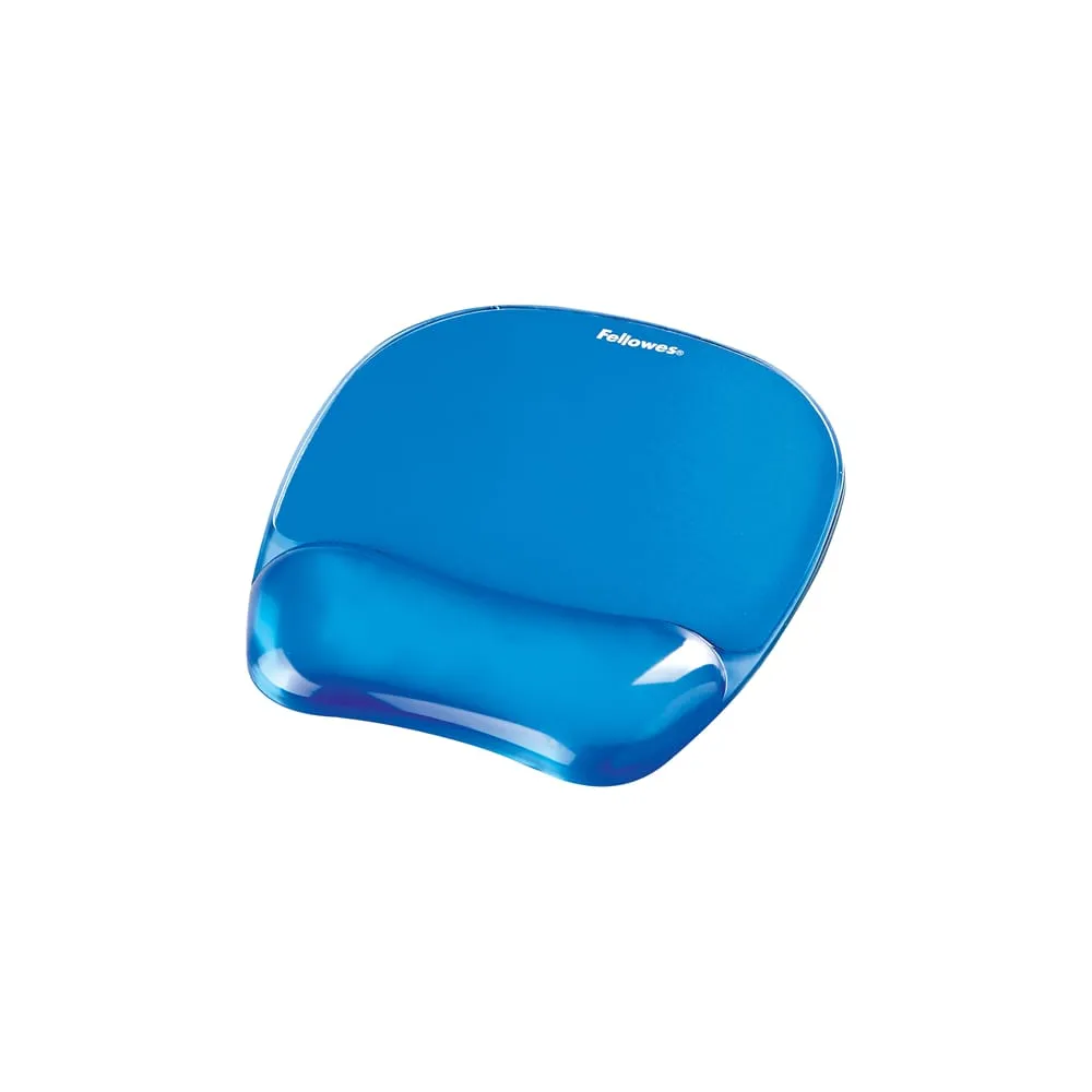 Mousepad con poggiapolsi in gel - blu trasparente - Fellowes
