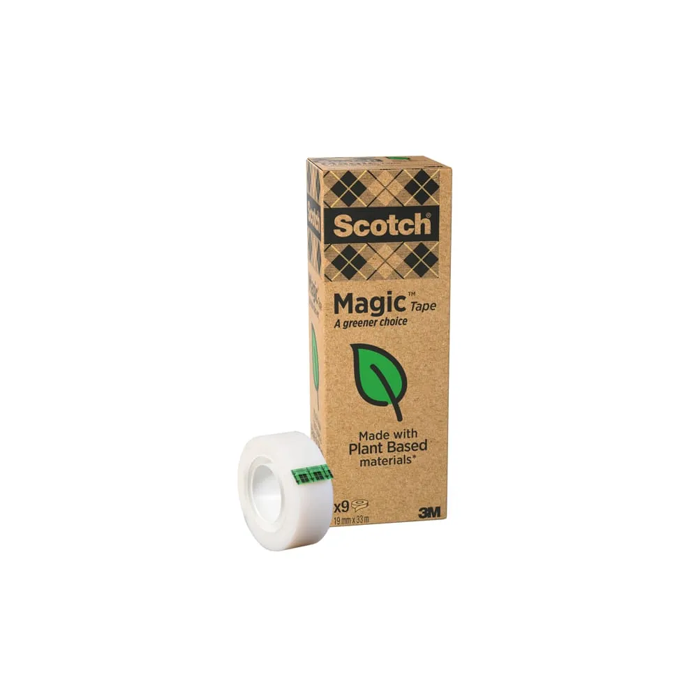 Nastro adesivo Magic 900 - 19 mm x 33 m - acrilico - trasparente - Scotch - Value Pack 9 rotoli