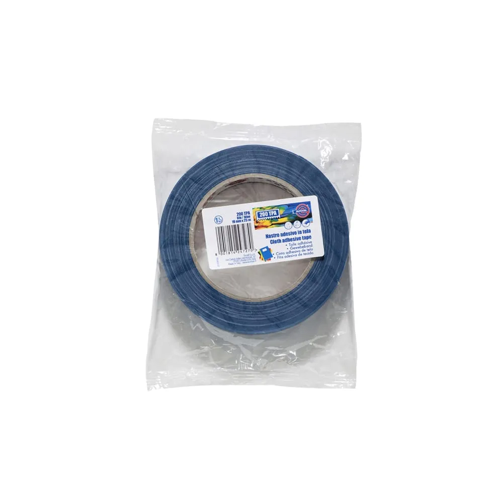 Nastro adesivo telato TPA 200 - 19 mm x 25 m - tela plastificata - blu - Eurocel