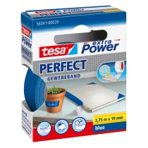 Nastro adesivo telato XP Perfect - 19 mm x 2,7 m - tela plastificata - blu - Tesa
