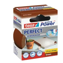 Nastro adesivo telato XP Perfect - 38 mm x 2,7 m - tela plastificata - marrone - Tesa