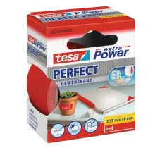 Nastro adesivo telato XP Perfect - 38 mm x 2,7 m - tela plastificata - rosso - Tesa