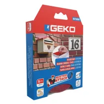 Nastro biadesivo OUTDOOR Mister Attach - 19 mm x 5 m - PP - grigio/rosso - Geko