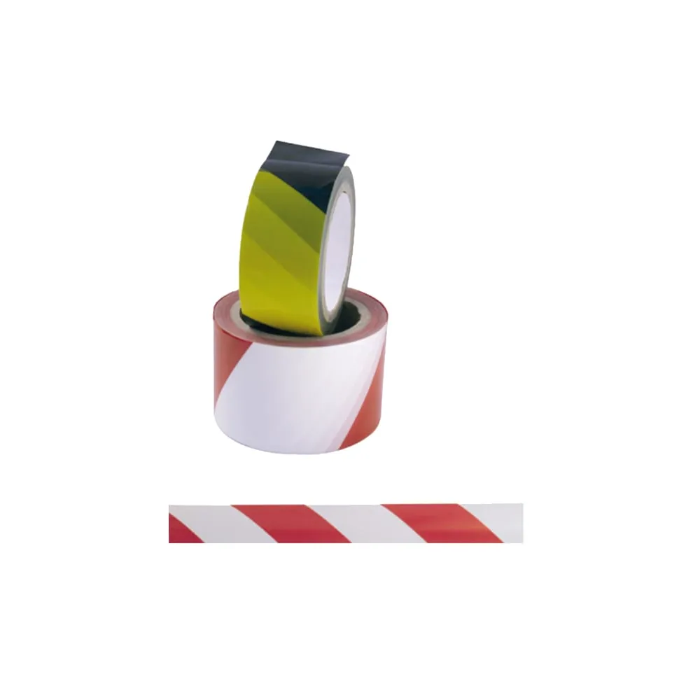 Nastro di sicurezza - adesivo - 5 cm x 25 m - rosso/bianco - Viva