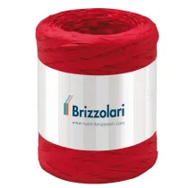 Nastro Rafia sintetica - rosso 07 - 5mmx200mt - Brizzolari