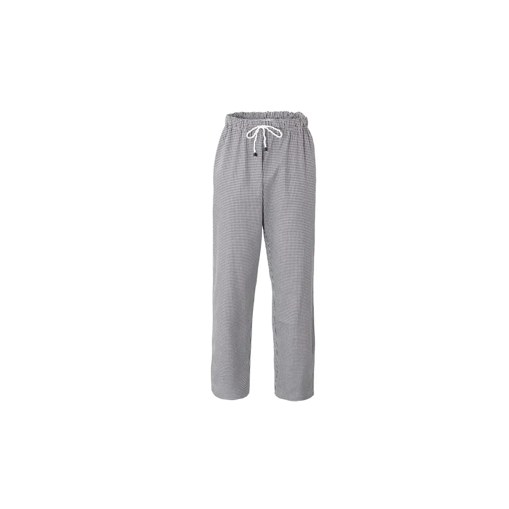 Pantalone cuoco Plutone - unisex - taglia M - bianco/quadretti neri - Giblor's