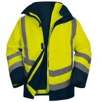 Parka 5 in 1 Optimum 3 alta visibilitÃ  - taglia XL - giallo fluo - Deltaplus