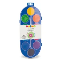 Pastiglie Acquerelli  - Ã¸ 44mm - colori assortiti - Primo - astuccio 10 pastiglie