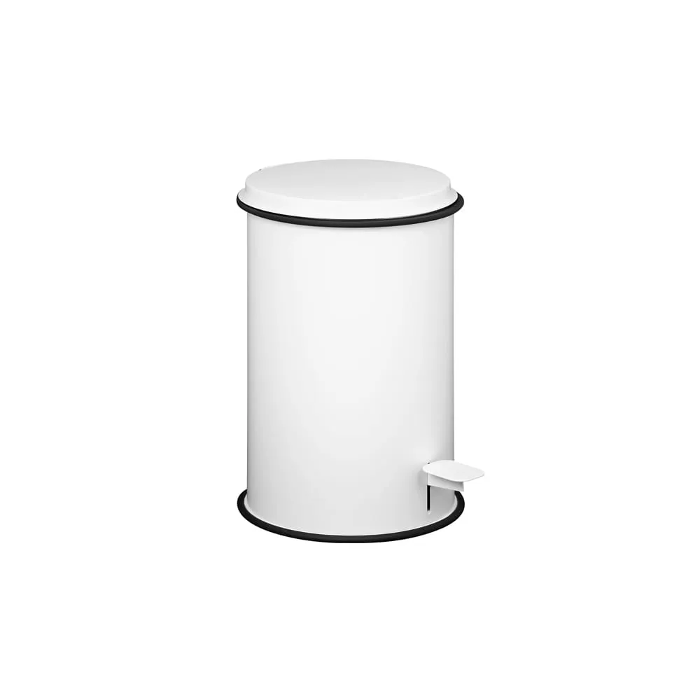 Pattumiera - 5 L - acciaio inox - bianco - Laminart