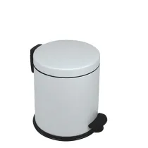 Pattumiera a pedale New Bin Basic - 5 L - metallo verniciato - bianco - Medial
