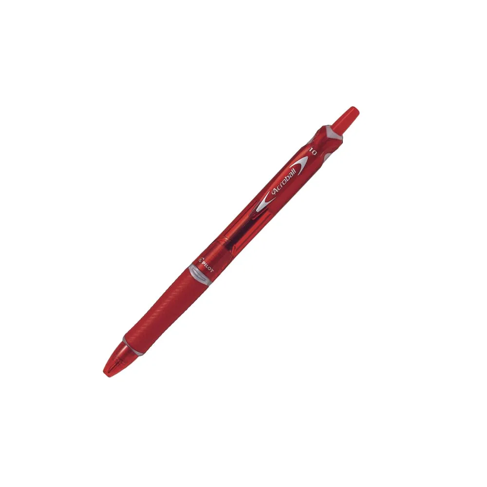 Penna a sfera a scatto Acroball Plastic - punta 1.0mm - rosso  - Pilot