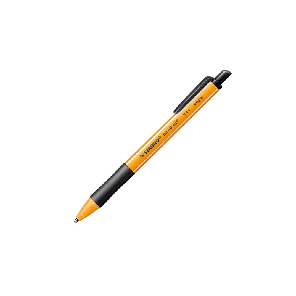 Penna a sfera a scatto Pointball Green - punta 1,0 mm - nero - Stabilo