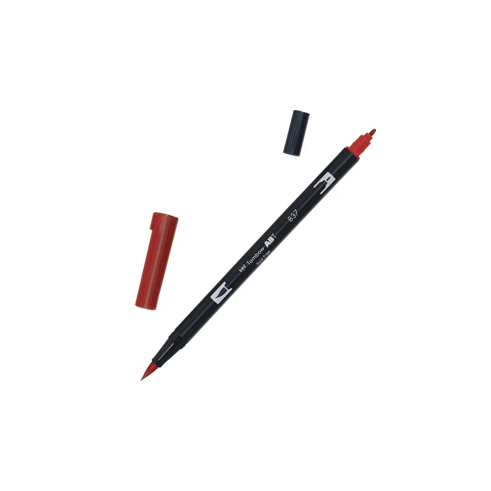 Pennarello Dual Brush 837 - wine red - Tombow