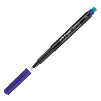 Pennarello Multimark universale permanente con gomma  - punta fine 0,6mm - blu - Faber-Castell