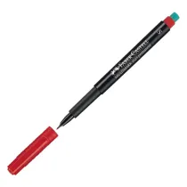 Pennarello Multimark universale permanente con gomma  - punta superfine 0,4mm - rosso - Faber-Castell