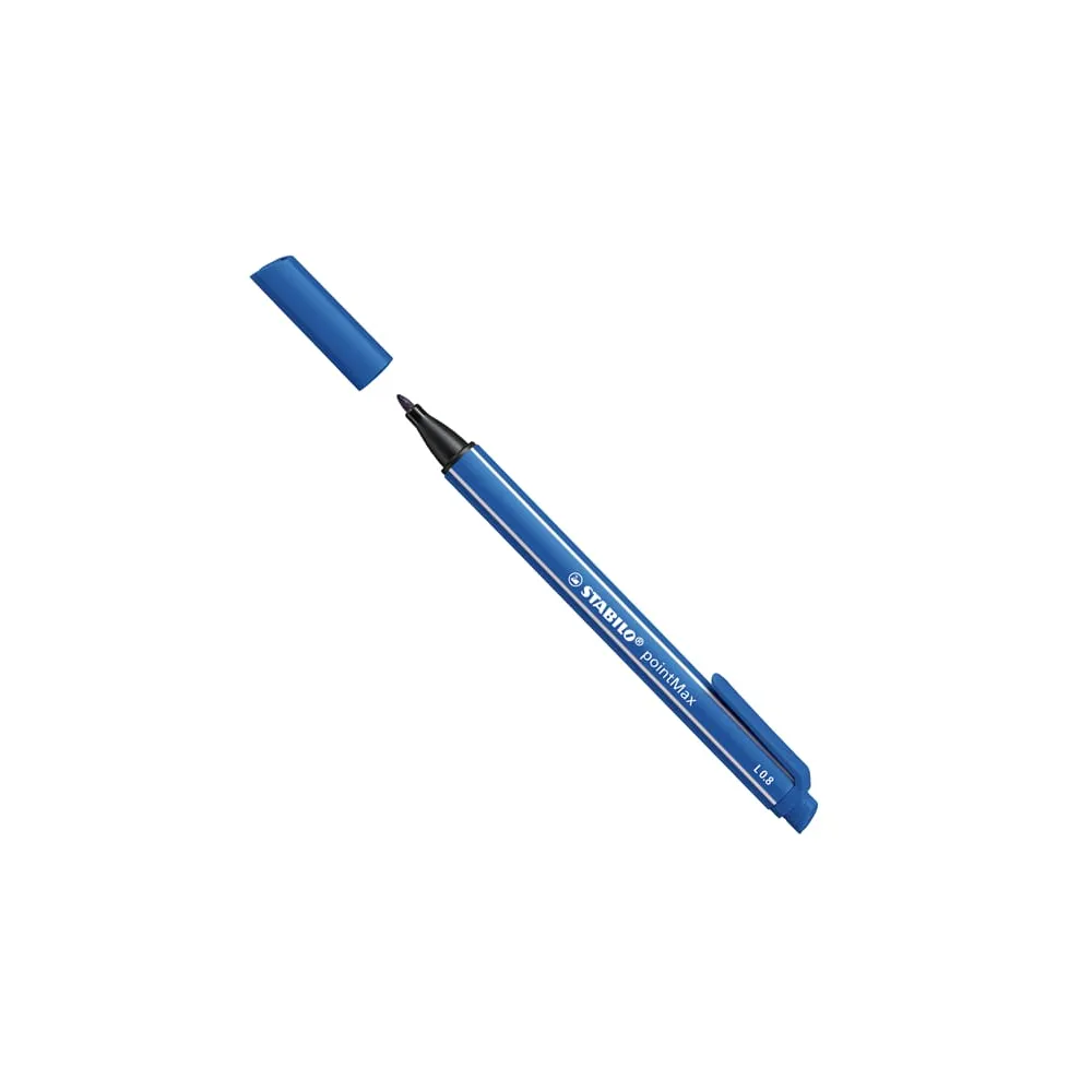 Pennarello PointMax punta feltro - punta 0,80mm - blu - Stabilo